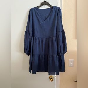 NWOT Amoretu XL Navy Blue Dress